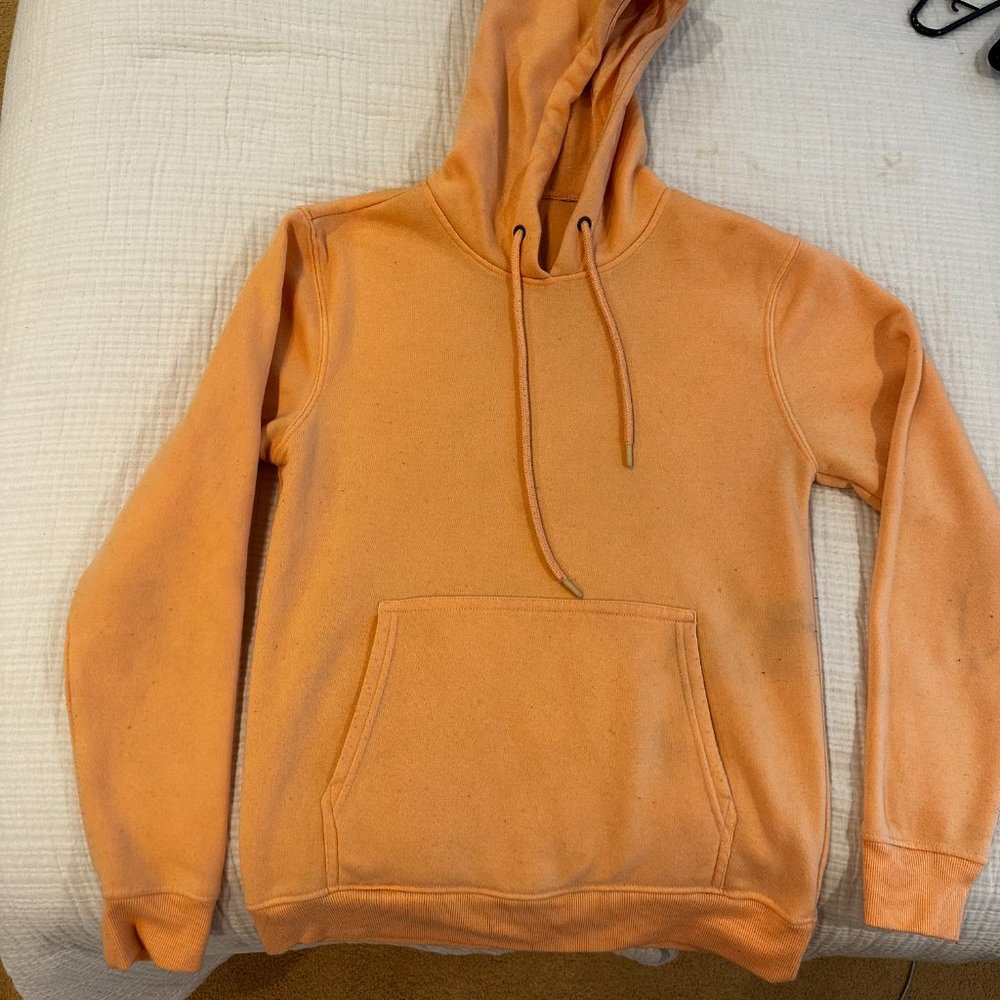 Oversized Orange Cream Color Hoodie